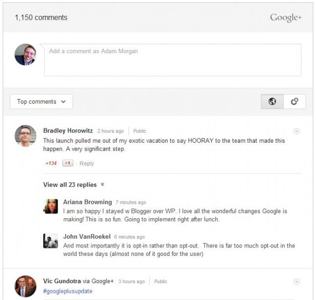 google's new blog commenting system