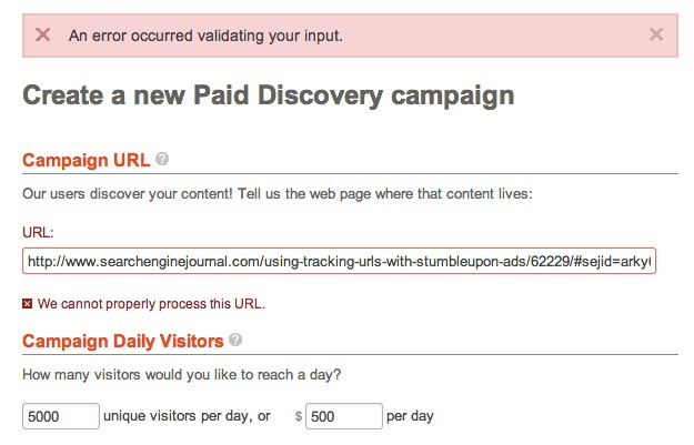 Using Tracking URLs With StumbleUpon Ads