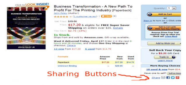 amazon sharing buttons