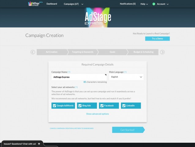 Adstage campaign-creation