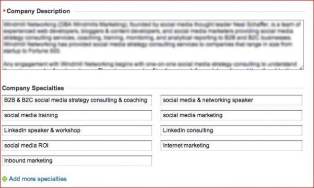 company description and specialties