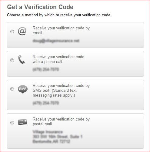 get a verification code