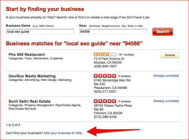 start by finding your business