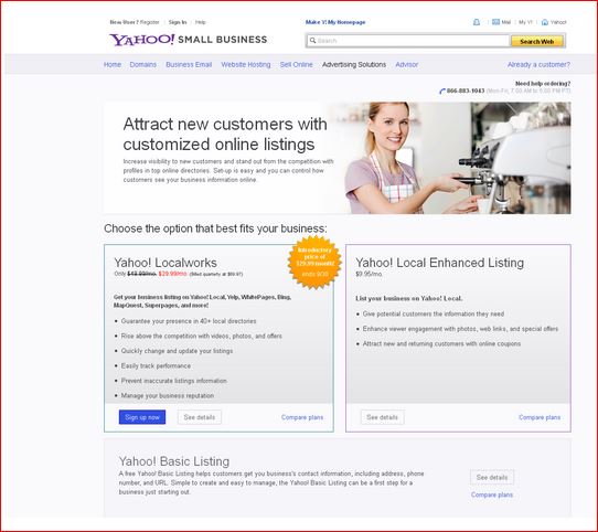 yahoo small business