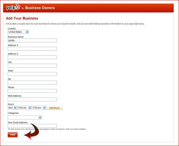 yelp add your business