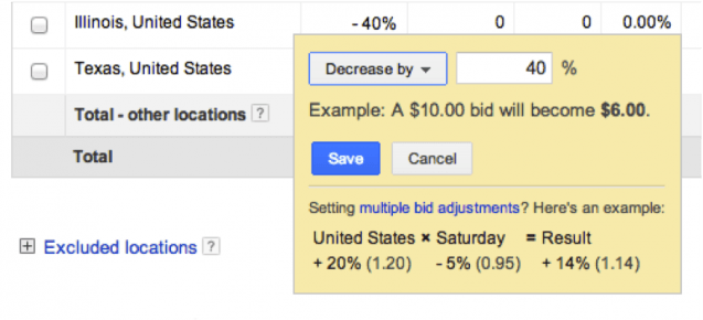 4- Decrease with AdWords Location Bid Adjustments - White Shark Media