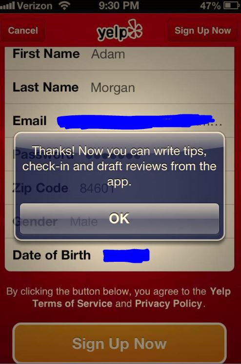 Add Reviews On Yelp Directly From The Mobile App