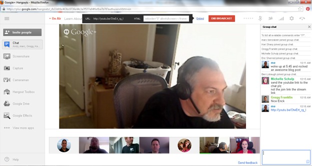 Google Hangout on Air Screenshot 1