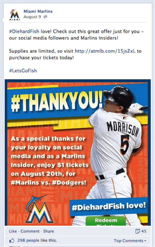 Marlins Facebook Status