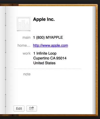 apple address book