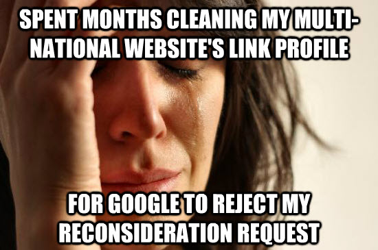 first world problem - a google penalty