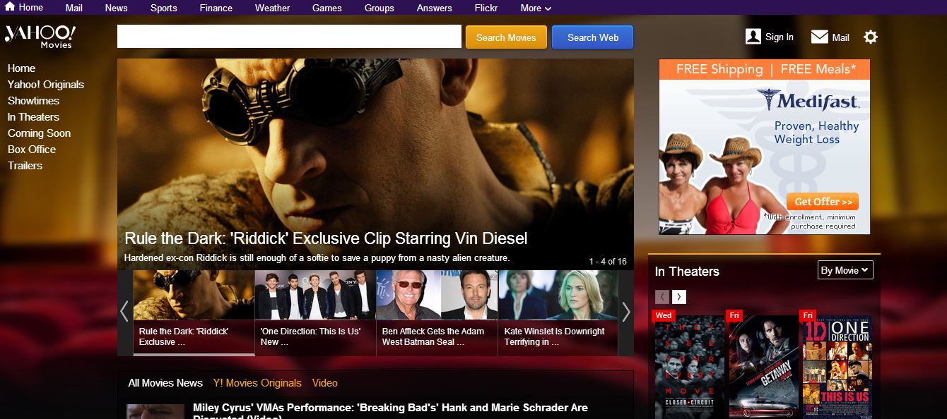 yahoo movies facelift