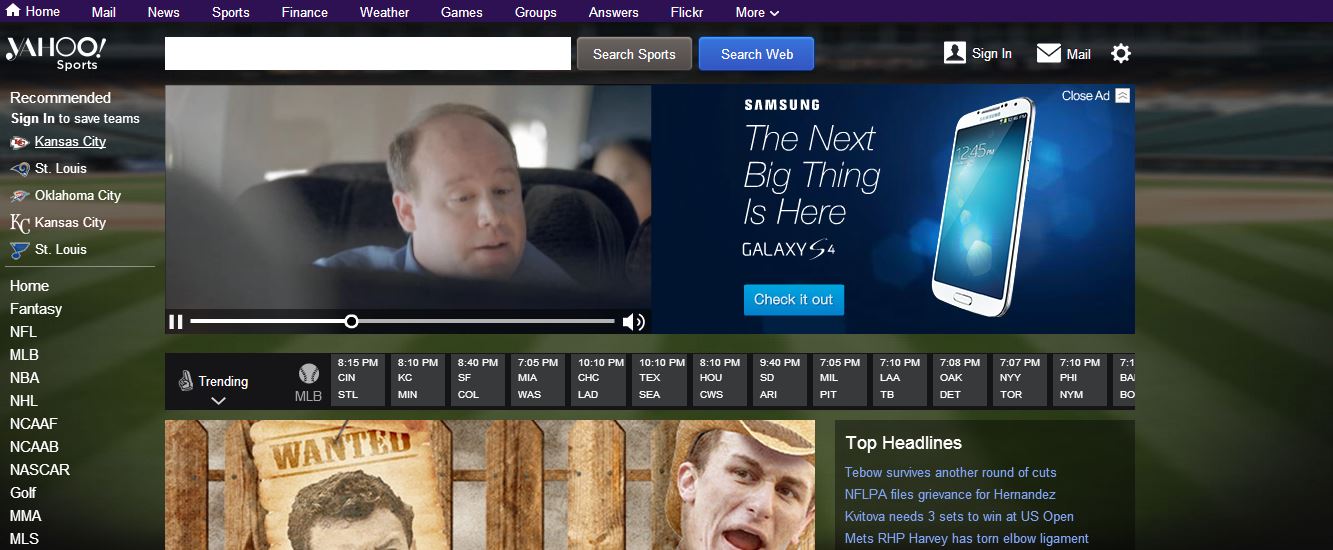 yahoo sports facelift