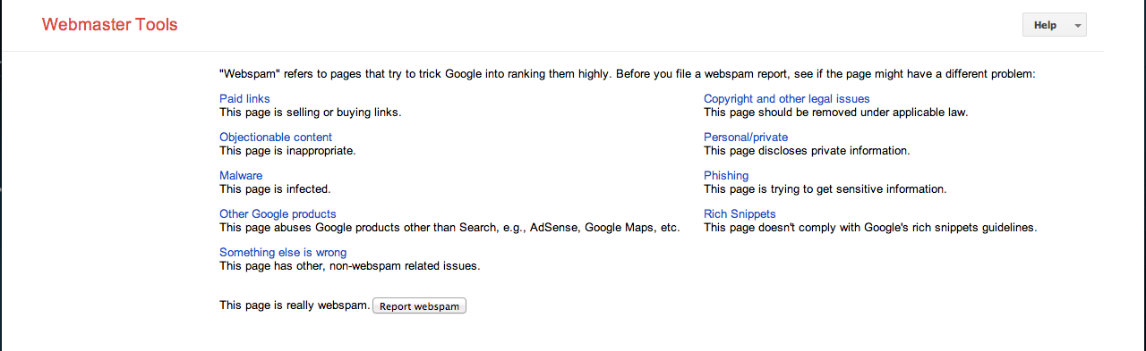 SERP-Spam-Report