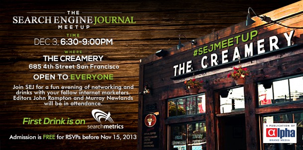 #SEJMeetup on Dec 3 in San Francisco Expanded
