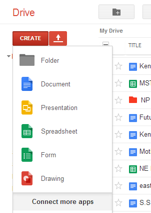 Google Drive screen shot