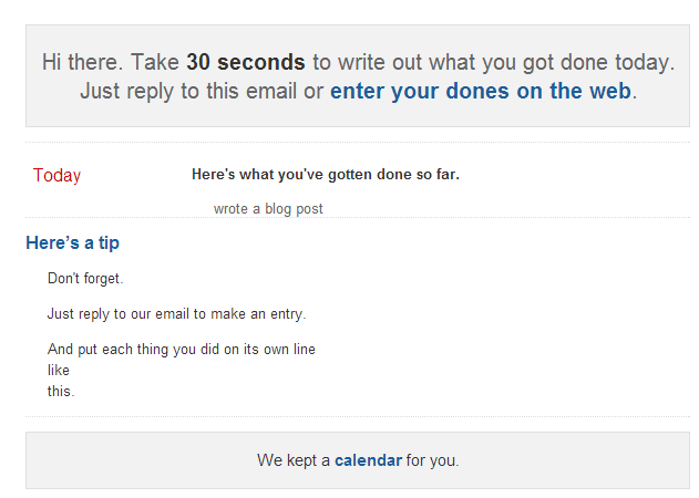 idonethis example email