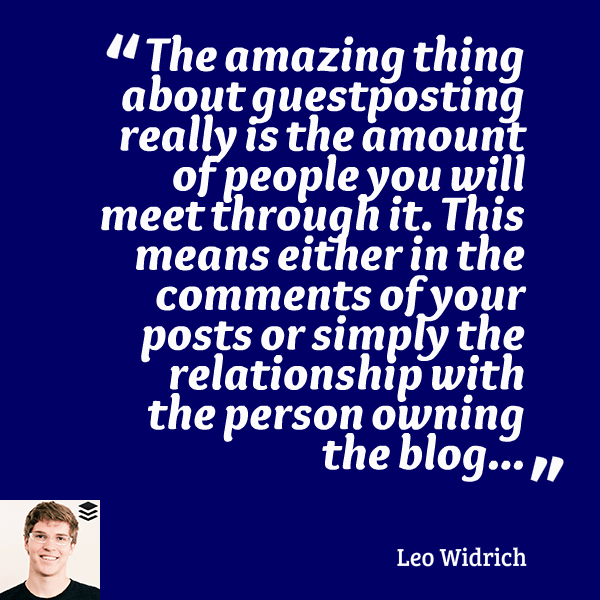 guest blogging leo widrich