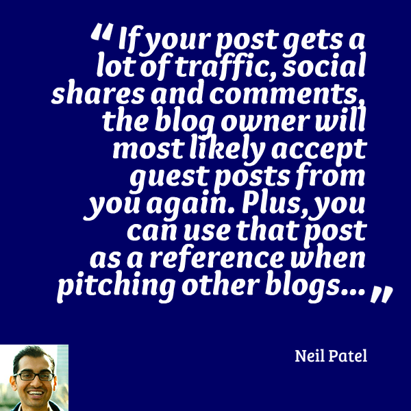 Guest blogging Neil Patel