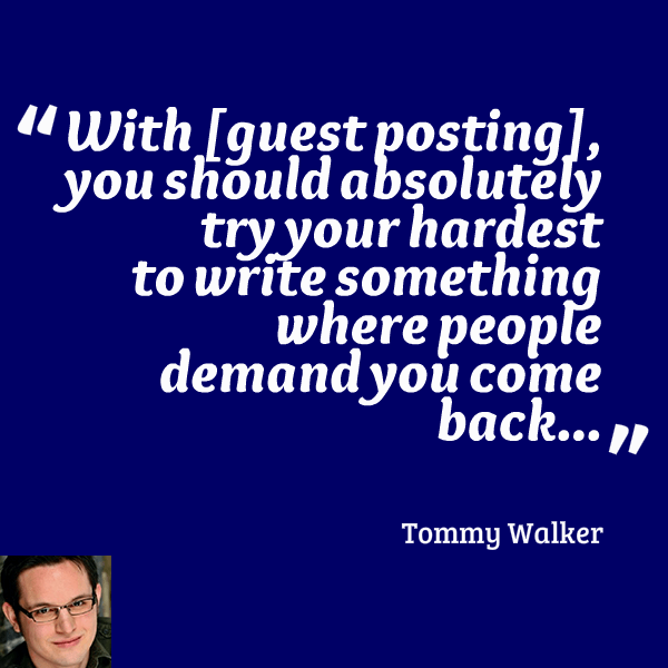 Tommy Walker guest blogging