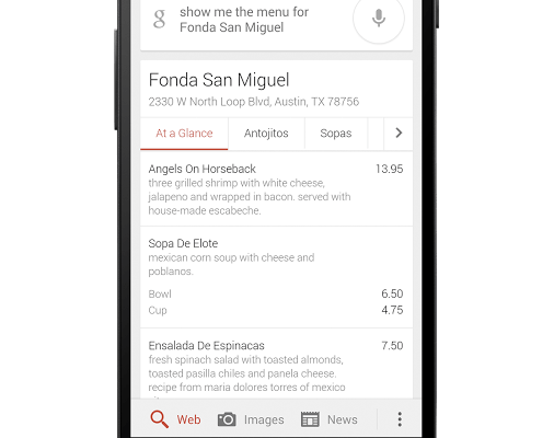 Google Has Added OneBox Restaurant Menus To Search Results Pages