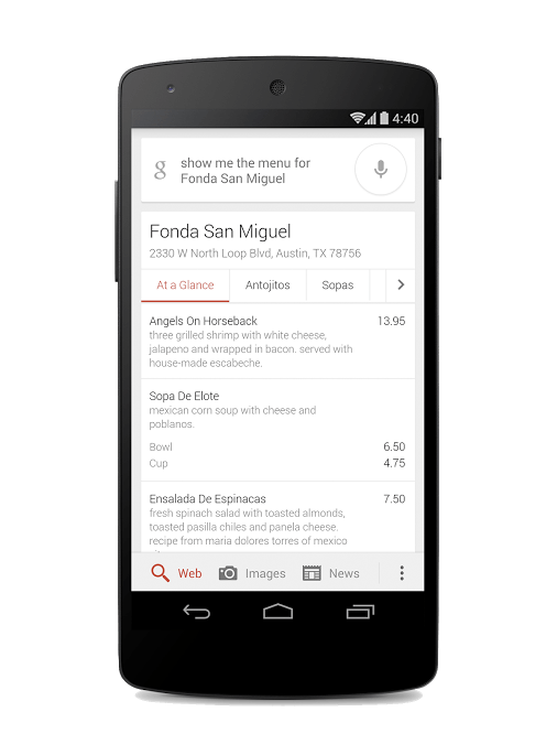 Google Has Added OneBox Restaurant Menus To Search Results Pages