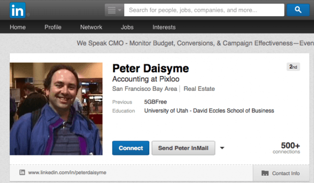 Peter Daisyme Linkedin Screenshot 3.24.14