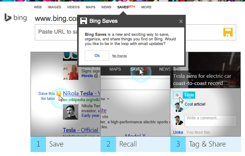 Bing Launches ‘Bing Saves’: Save And Organize Content Found Through Bing Searches