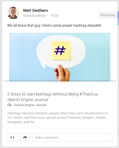 Google+ Posts Just Got Better: Now Featuring Large, Facebook-like Thumbnails