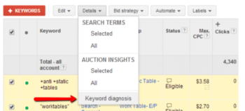 AdWords Keyword Diagnosis Report: Diagnosis Statuses Decoded
