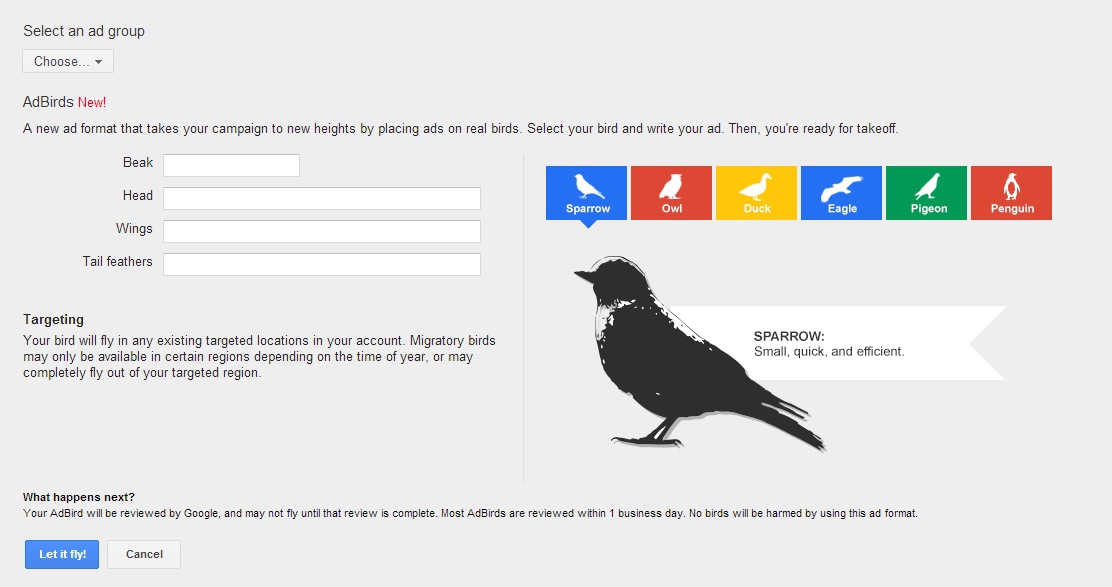 Google Releases New Ad Format: AdBirds