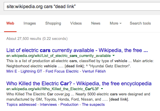 Wiki Dead Links