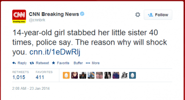 Twitter   cnnbrk  14 year old girl stabbed her ...