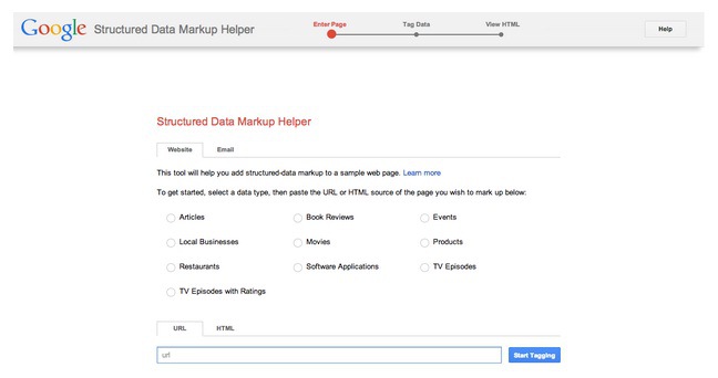 Structured Data Markup Helper Tool