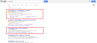 Amerisleep search results