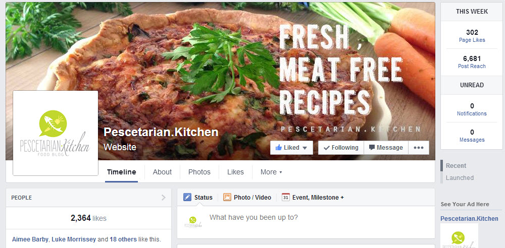 Pescetarian Kitchen Facebook page