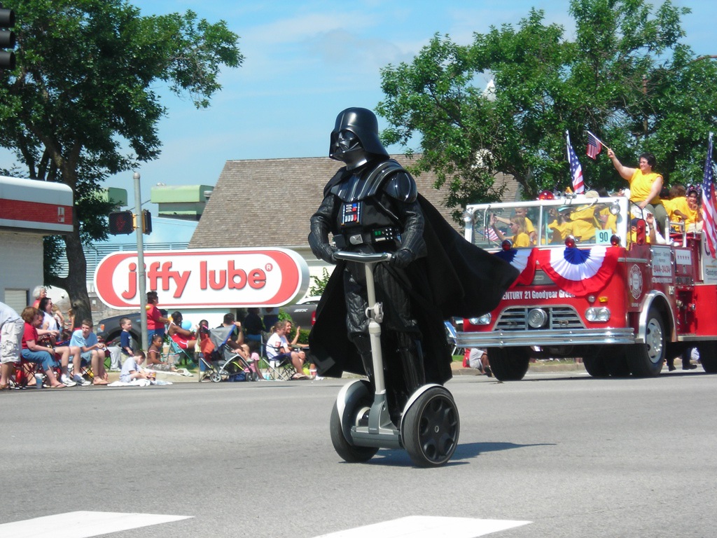 Darth Vader on Segway
