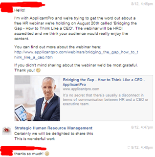 facebook outreach