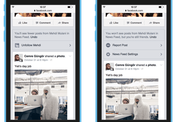 Quickly Unfollow Pages And People With New Facebook News Feed Settings