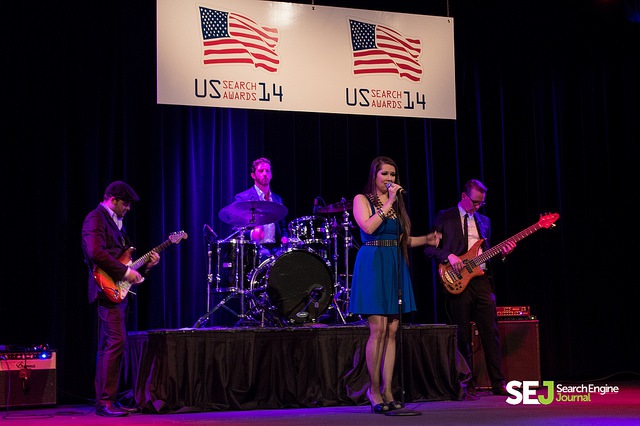 band at the US Search Awards 2014