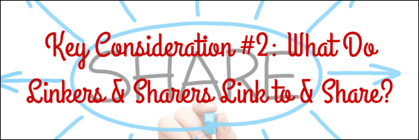 What do linkers & sharers link to & share?