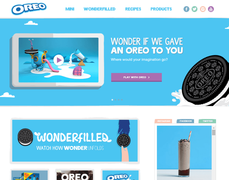 Oreo homepage