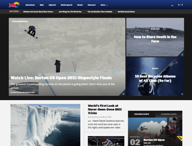 Red Bull Home Page