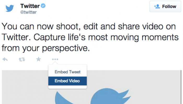Twitter-Hosted Video Can Now Be Embedded On Your Website