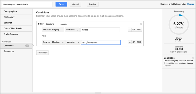 google-analytics-mobile-search-traffic-segment