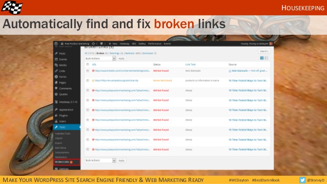 Find and fix broken links on your WordPress site