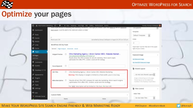 Optimize your web pages in WordPress