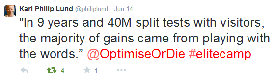 Majority of AB test wins come from playing with words