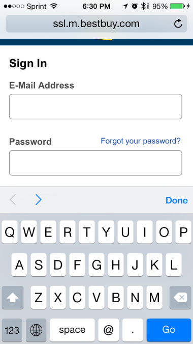 Email Input Type on Mobile