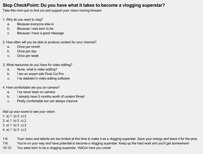 Vlogging superstar quiz